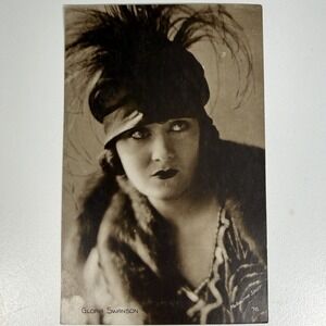 Antique Gloria Swanson Postcard Silent Film Star Melbourne Spurr‎ Made in France